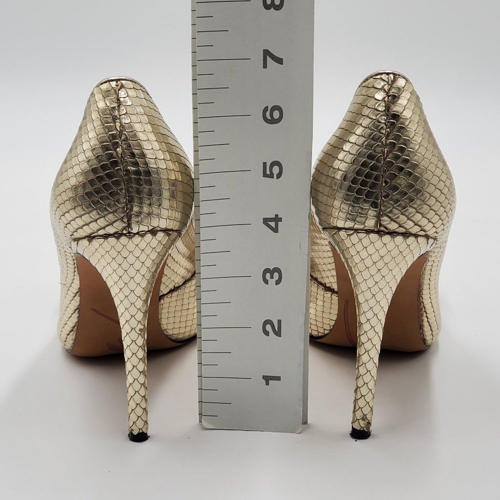 Karl Lagerfeld Paris Rhinestone Chain Metallic Heels - Picture 10 of 16